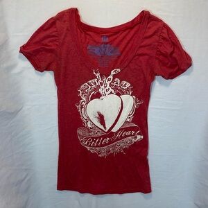 Snac red medium graphic tee